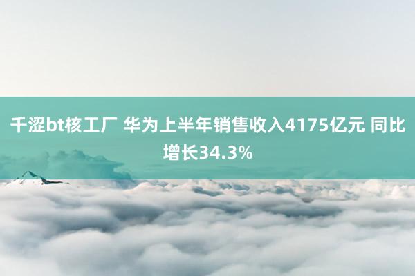 千涩bt核工厂 华为上半年销售收入4175亿元 同比增长34.3%