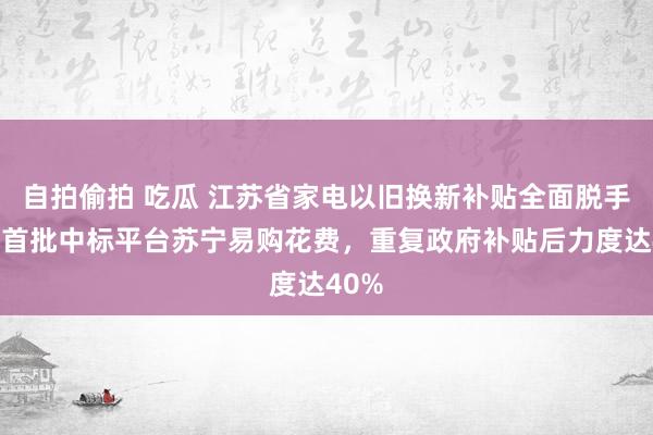 自拍偷拍 吃瓜 江苏省家电以旧换新补贴全面脱手，在首批中标平台苏宁易购花费，重复政府补贴后力度达40%