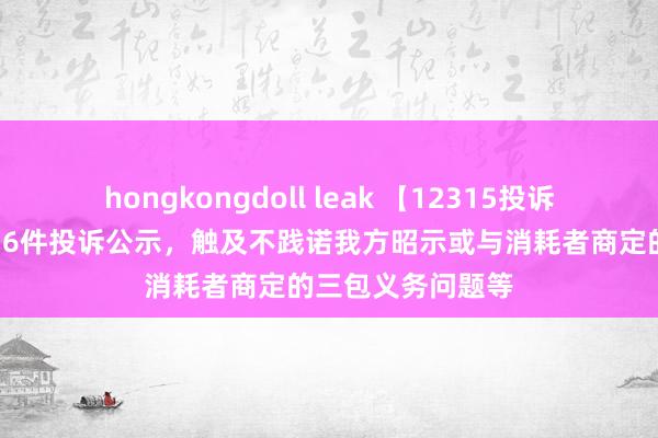 hongkongdoll leak 【12315投诉公示】有赞新增16件投诉公示，触及不践诺我方昭示或与消耗者商定的三包义务问题等