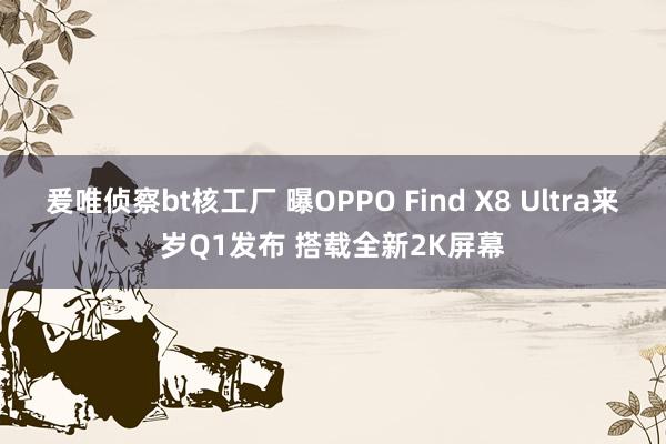 爰唯侦察bt核工厂 曝OPPO Find X8 Ultra来岁Q1发布 搭载全新2K屏幕