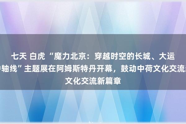 七天 白虎 “魔力北京：穿越时空的长城、大运河与中轴线”主题展在阿姆斯特丹开幕，鼓动中荷文化交流新篇章