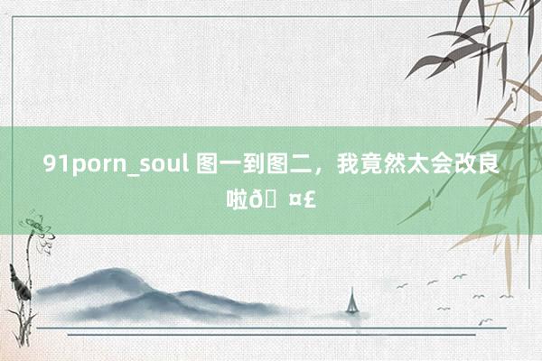 91porn_soul 图一到图二，我竟然太会改良啦🤣