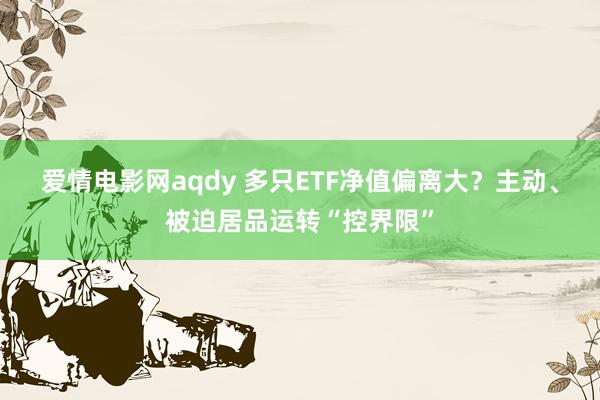 爱情电影网aqdy 多只ETF净值偏离大？主动、被迫居品运转“控界限”