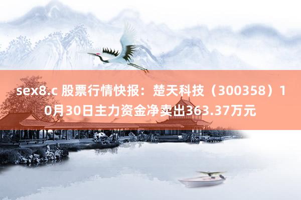 sex8.c 股票行情快报：楚天科技（300358）10月30日主力资金净卖出363.37万元