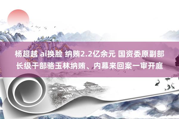 杨超越 ai换脸 纳贿2.2亿余元 国资委原副部长级干部骆玉林纳贿、内幕来回案一审开庭