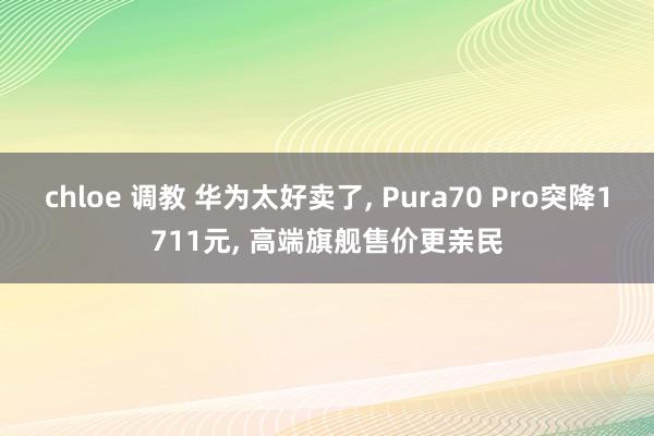 chloe 调教 华为太好卖了, Pura70 Pro突降1711元, 高端旗舰售价更亲民