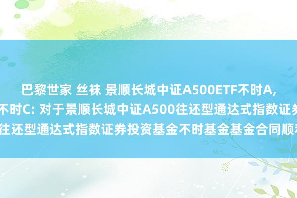 巴黎世家 丝袜 景顺长城中证A500ETF不时A，景顺长城中证A500ETF不时C: 对于景顺长城中证A500往还型通达式指数证券投资基金不时基金基金合同顺利的公告