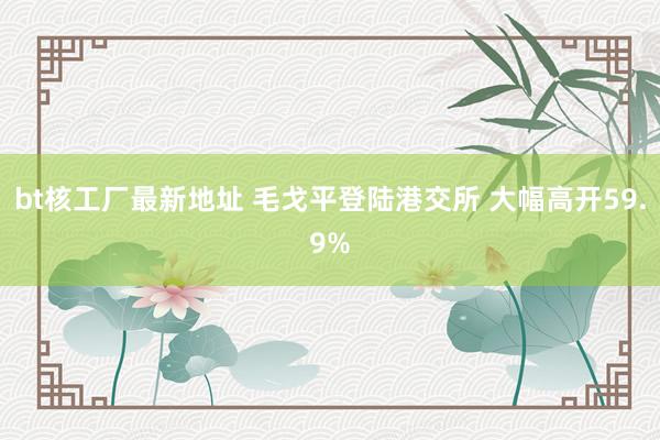 bt核工厂最新地址 毛戈平登陆港交所 大幅高开59.9%