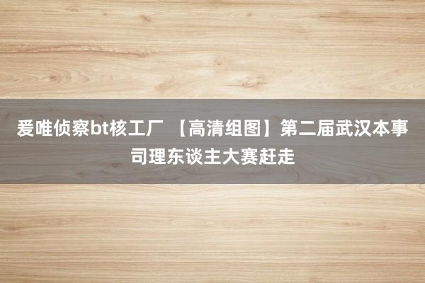 爰唯侦察bt核工厂 【高清组图】第二届武汉本事司理东谈主大赛赶走