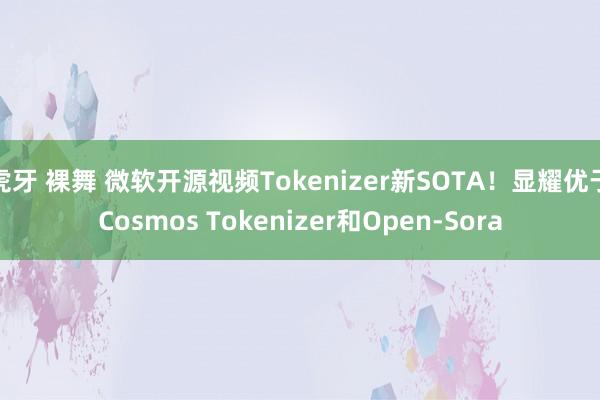 虎牙 裸舞 微软开源视频Tokenizer新SOTA！显耀优于Cosmos Tokenizer和Open-Sora