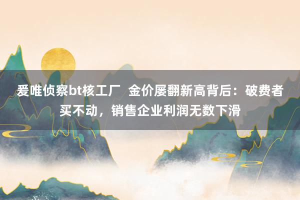 爰唯侦察bt核工厂  金价屡翻新高背后：破费者买不动，销售企业利润无数下滑