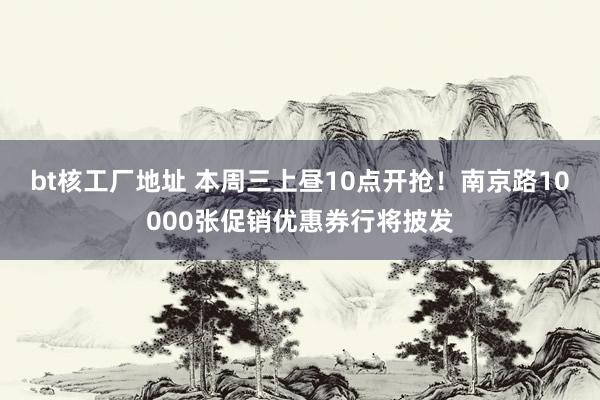 bt核工厂地址 本周三上昼10点开抢！南京路10000张促销优惠券行将披发