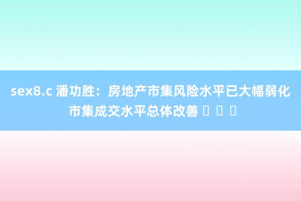 sex8.c 潘功胜：房地产市集风险水平已大幅弱化 市集成交水平总体改善 ​​​